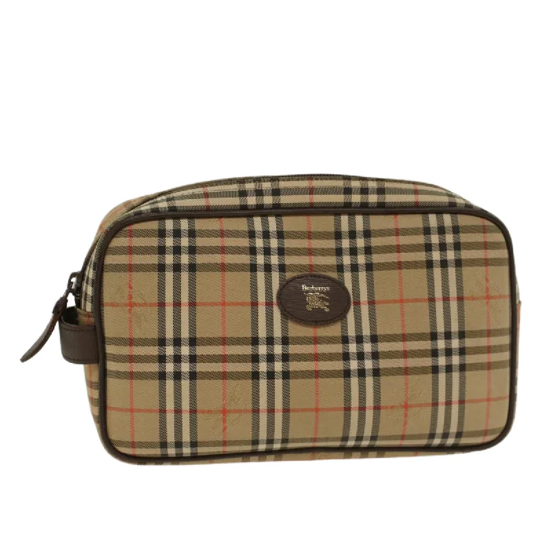 Burberry Bags with Signature Check Pattern in New ShadesBURBERRYSs Nova Check Clutch Bag Nylon Beige Auth ki3166