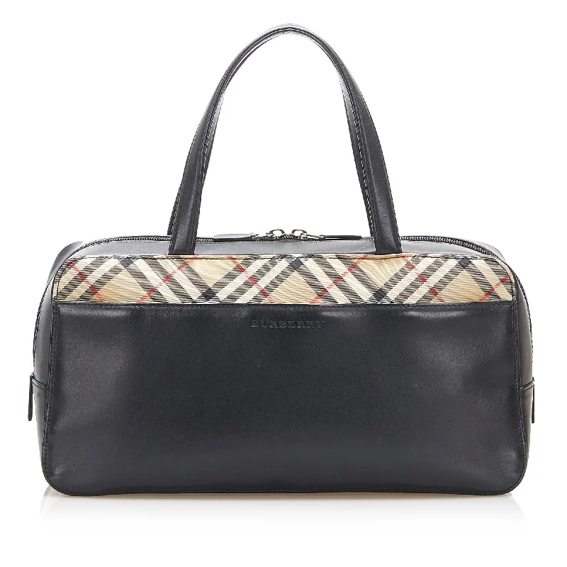 Burberry Bags with Signature Check Pattern in New ShadesBurberry Leather Handbag (SHG-16871)