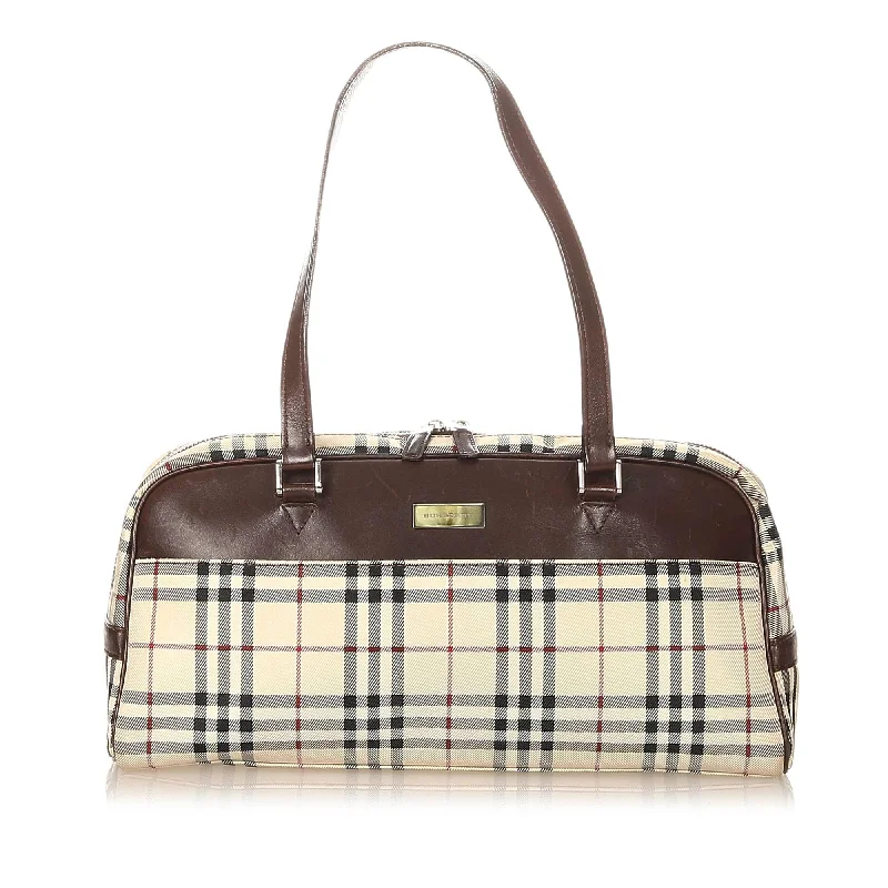 Burberry Bags with Antique - Style HardwareBurberry House Check Canvas Boston Bag (SHG-20526)