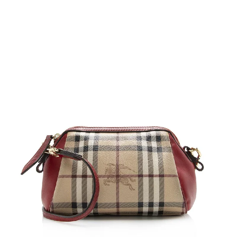 Burberry Bags with Hidden Pockets for Secret StorageBurberry Haymarket Check Blazi Mini Crossbody Bag (SHF-13547)