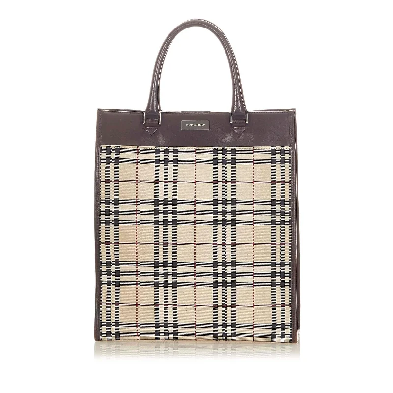 Burberry Bags with Signature Check Pattern in New ShadesBurberry House Check Canvas Tote Bag (SHG-20393)