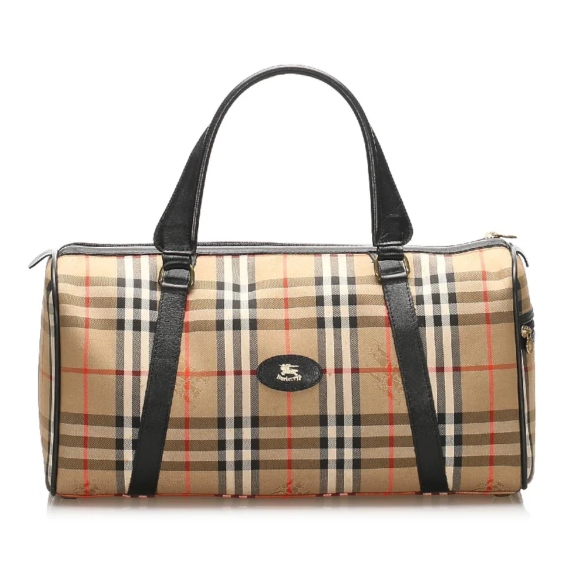 Breathable Burberry Gym Bags for WorkoutsBurberry Haymarket Check Canvas Boston Bag (SHG-12142)