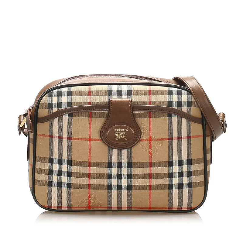 Burberry Bags with Antique - Style HardwareBurberry House Check Canvas Shoulder Bag (SHG-14146)