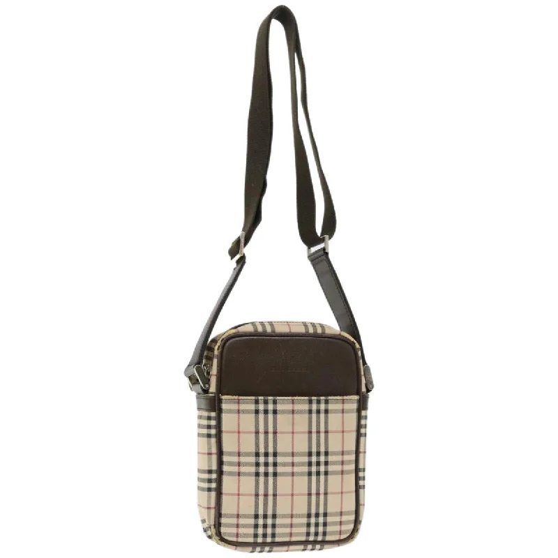 Burberry Bags with Signature Check Pattern in New ShadesBURBERRYSs Nova Check Shoulder Bag Canvas Beige Auth 67085