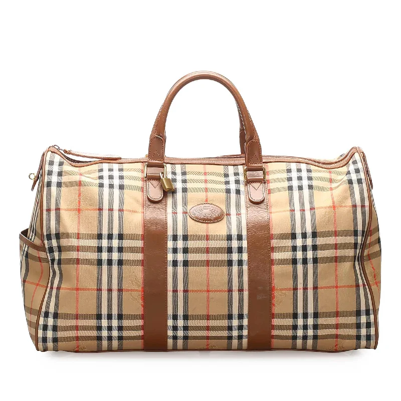 Travel - Approved Burberry Carry - on BagsBurberry Haymarket Check Canvas Boston Bag (SHG-11746)