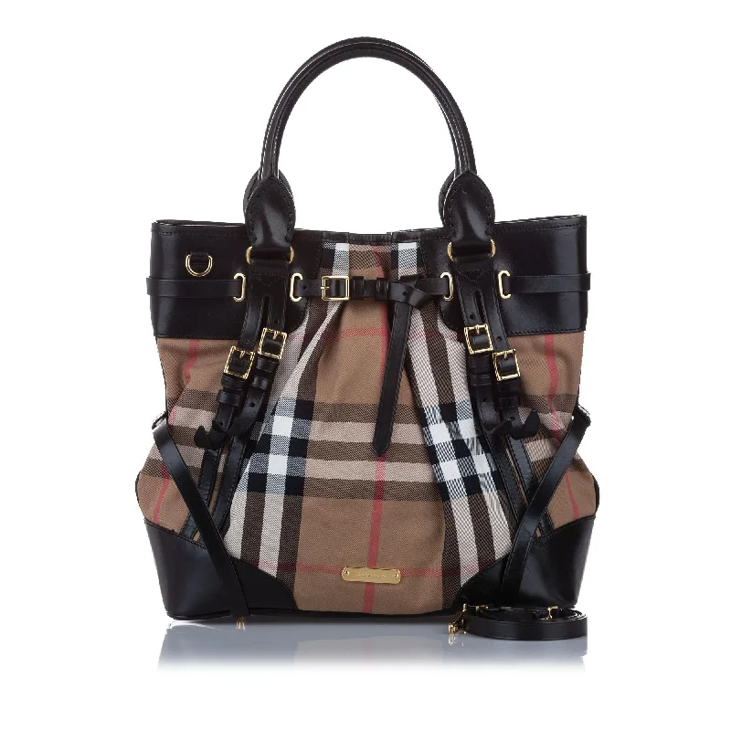 Sporty Burberry Bags for Athletic ActivitiesBurberry House Check Bridle Canvas Satchel (SHG-15321)