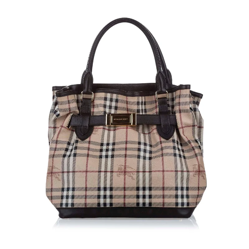 Vintage Inspired Burberry Bags for Retro LoversBurberry Haymarket Check Golderton Canvas Satchel (SHG-14416)