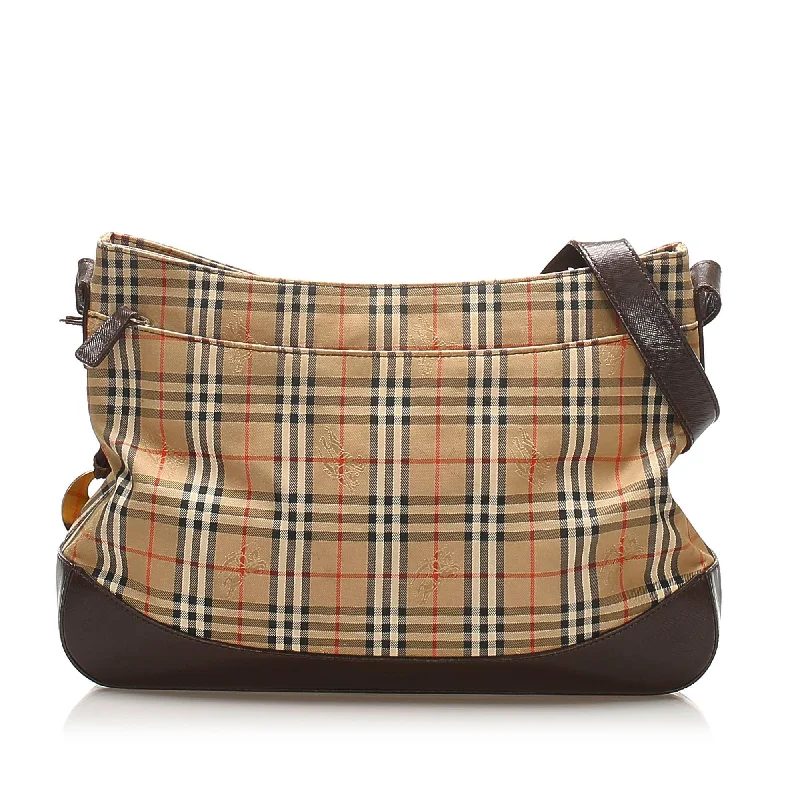 Burberry Bags with Antique - Style HardwareBurberry Haymarket Check Canvas Shoulder Bag (SHG-14148)