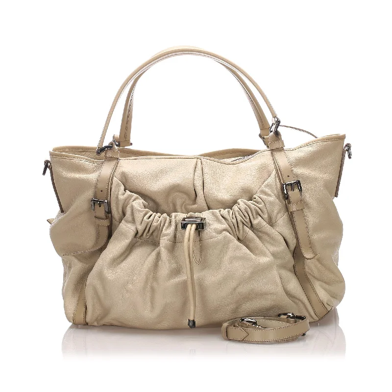 Water - Resistant Burberry Beach BagsBurberry Leather Satchel (SHG-12186)