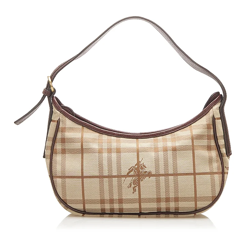 Burberry Bags with Adjustable Handles for Different Carrying WaysBurberry Haymarket Check Canvas Baguette (SHG-16097)