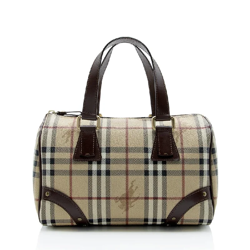 Burberry Bags with Zipper Compartments for SecurityBurberry Haymarket Check Dome Small Satchel (SHF-13282)