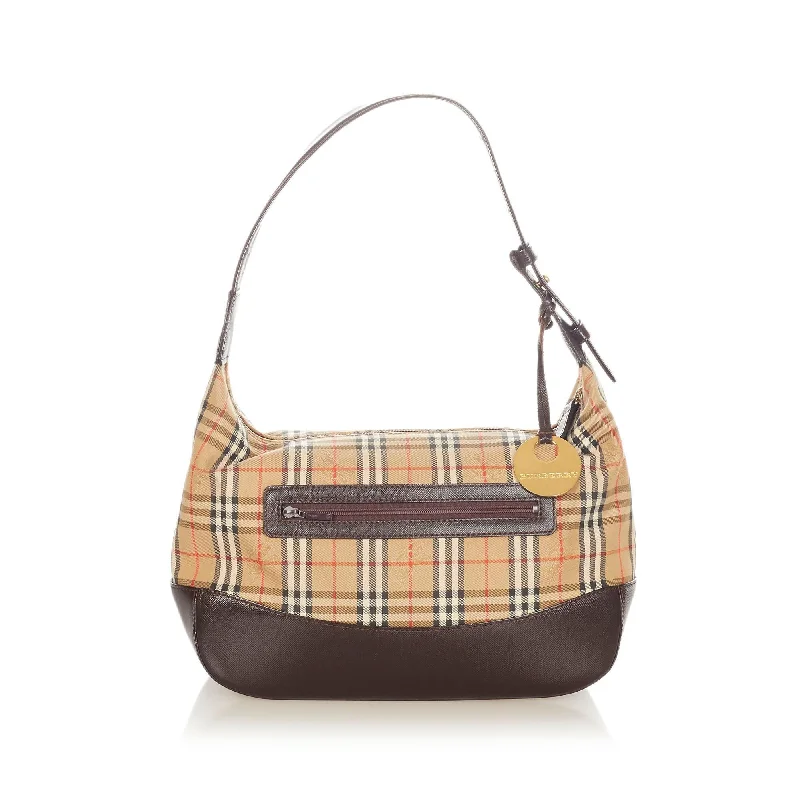 Pattern - Mixing Burberry Bags for a Fashion - Forward LookBurberry Haymarket Check Canvas Shoulder Bag (SHG-20826)