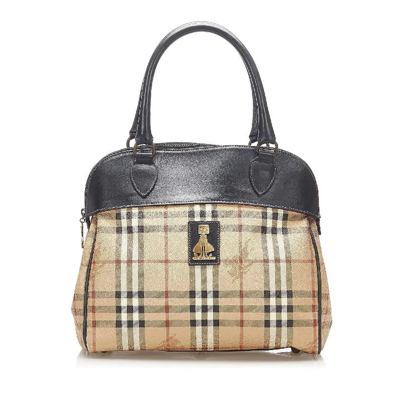 Compact and Portable Burberry Waist BagsBurberry Haymarket Check Canvas Handbag (SHG-15995)