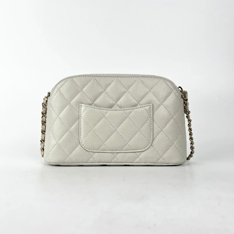 Chanel Designer Handbag with Unique DesignChanel Caviar Mini Crossbody Grey 2024 (Microchip)