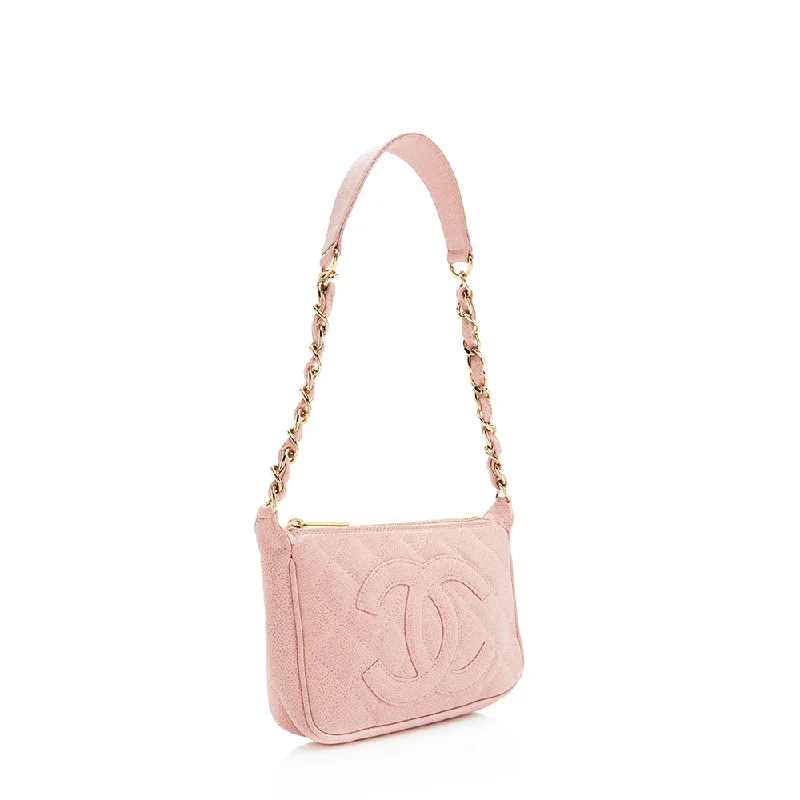 Chanel Limited Edition Handbag for CollectorsChanel Caviar Leather Timeless CC Pochette (19704)