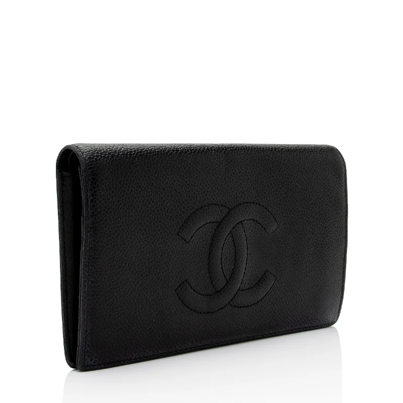 Chanel All - Match Handbag for Versatile StylingChanel Caviar Leather Timeless CC Yen Wallet (ghvmN3)