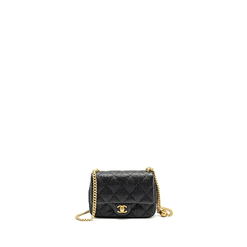 Chanel Small Crossbody Bag for TravelChanel Coco Love Flap Bag Adjustable Chain Caviar Black GHW (microchip)