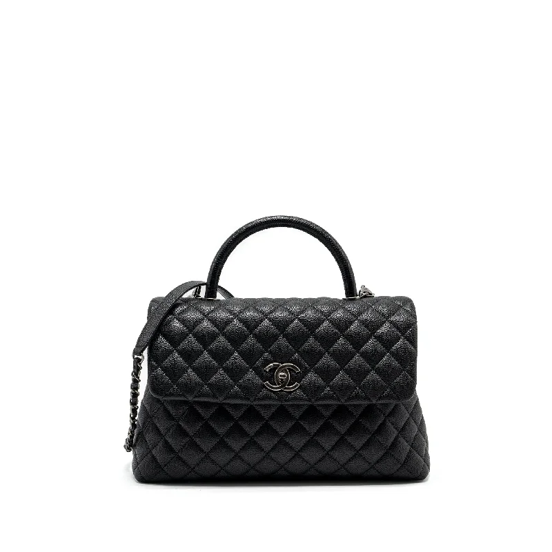 Chanel Small Crossbody Bag for TravelChanel Large Coco Handle Caviar Black Ruthenium Hardware