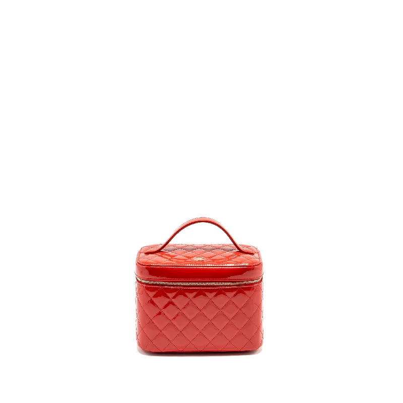 Chanel New Arrival Handbag with Gold HardwareChanel Large Vanity Pouch Patent Red GHW