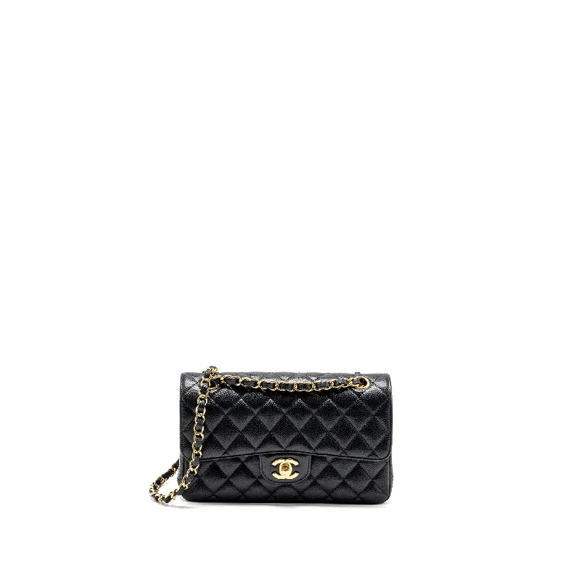 Chanel New Arrival Handbag with Gold HardwareChanel Small classic double flap bag caviar black GHW