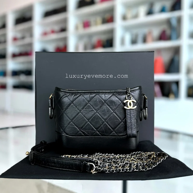 Chanel Colorful Handbag for Spring OutfitsSmall Gabrielle Quilted Calfskin Black Two-Tone Hardware Series 24