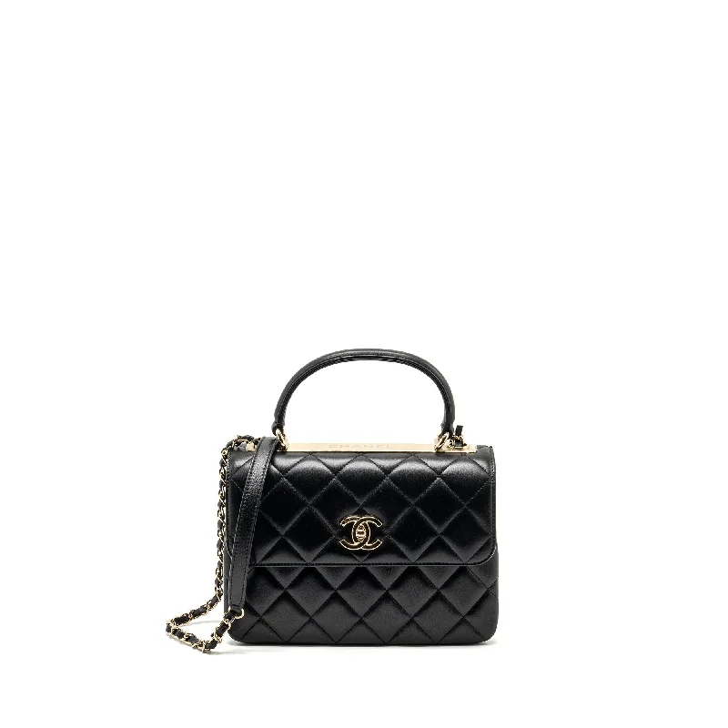 Chanel Lightweight Handbag for Daily ErrandsChanel Small Trendy CC Flap Bag Lambskin Black LGHW (Microchip)