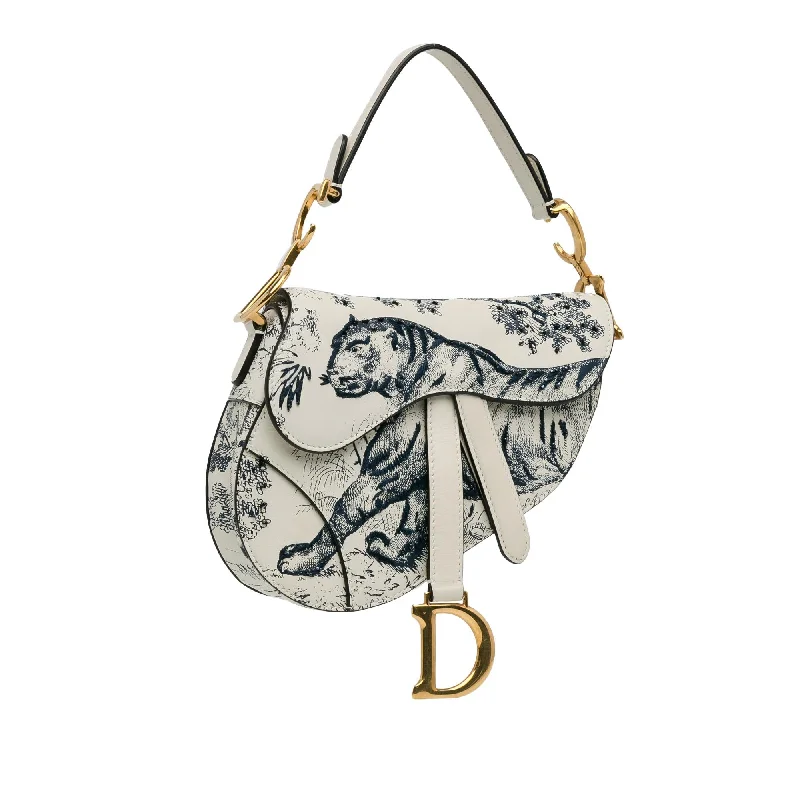 Christian Dior bags with a detachable coin purse insideDior Mini Calfskin Toile de Jouy Saddle Bag (pyknsl)