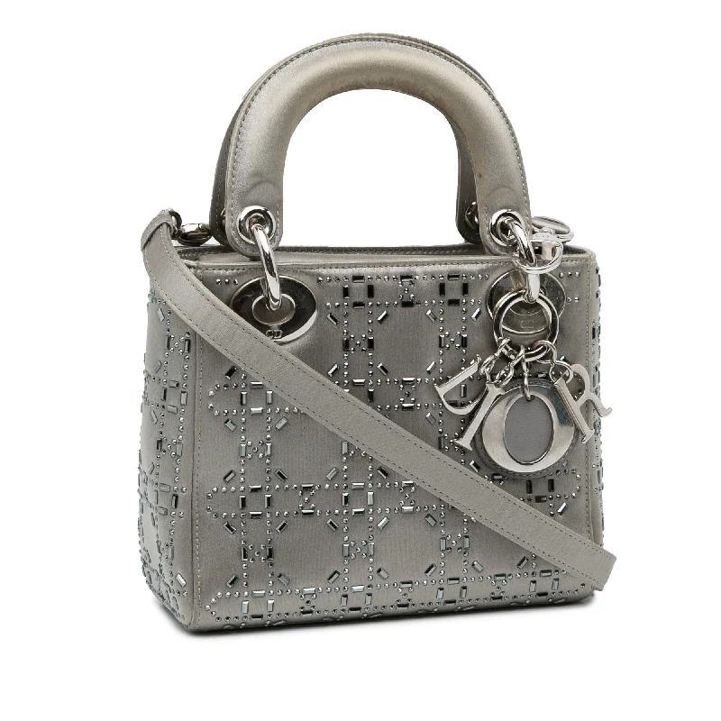 Trendsetting Christian Dior crossbody bags with a colorful strapDior Mini Crystal-Embellished Satin Lady Dior (s77LCa)