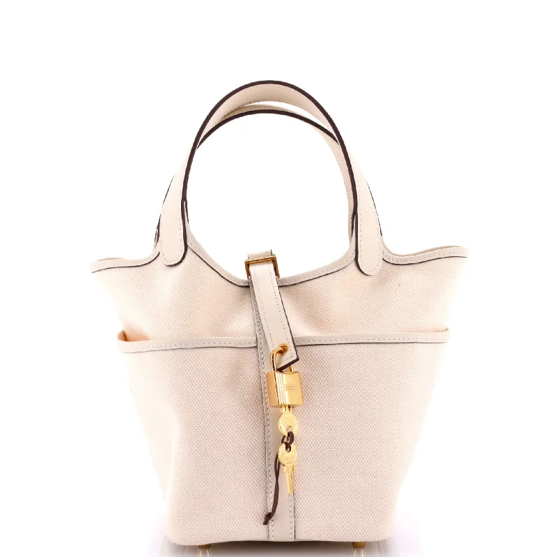 Oversized Hermes Bags for a Fashion - Forward and Practical StatementCargo Picotin Lock Bag Canvas and Swift PM