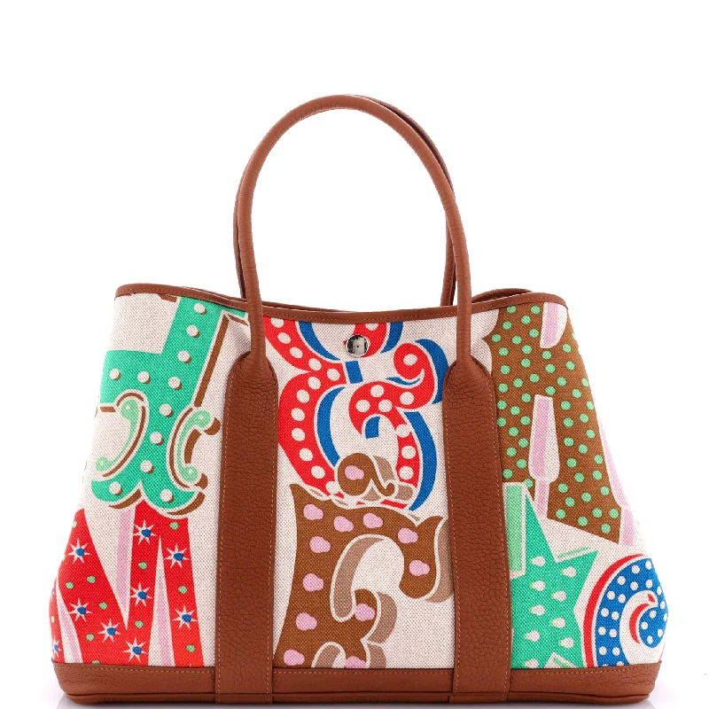 Exquisite Hermes Picotin Bags for Everyday EleganceElectrique Garden Party Tote Printed Toile and Leather 36