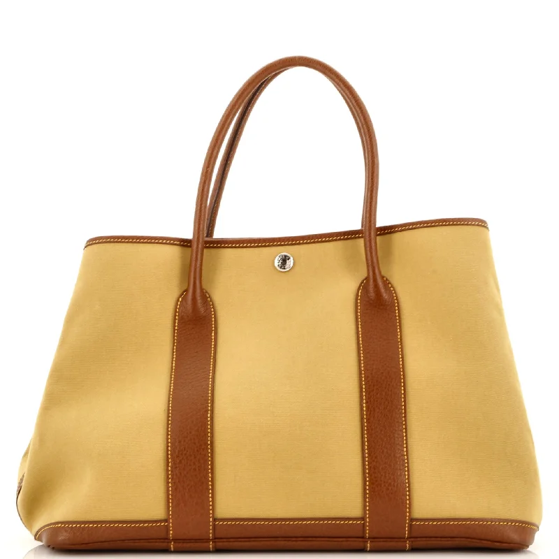 Soft - Handled Hermes So Kelly Bags for a Feminine TouchGarden Party Tote Toile and Leather 36