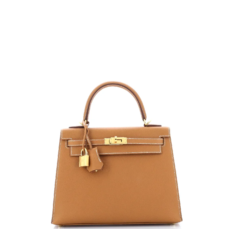 Two - Tone Hermes Bags for a Modern and Stylish AppearanceKelly Handbag Gold Epsom with Gold Hardware 25