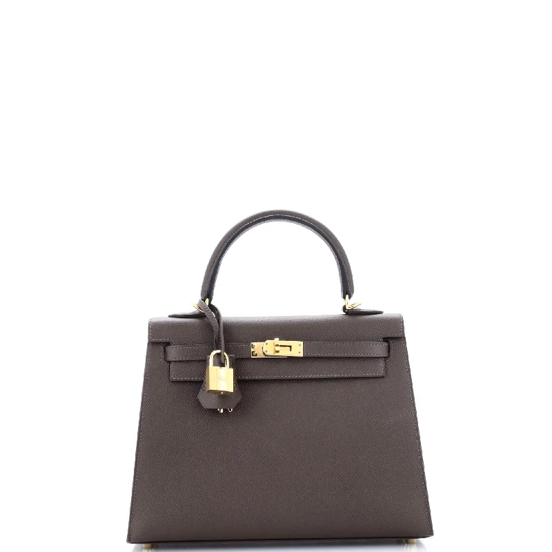 Hermes Bags with Hidden Pocket Compartments for PrivacyKelly Handbag Ecorce Epsom with Gold Hardware 25